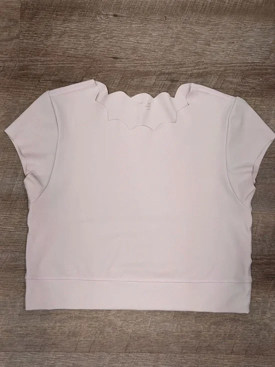 OFFLINE By Aerie Goals Scallop Tee in Lilac Ice, size Large. - Picture 4 of 8